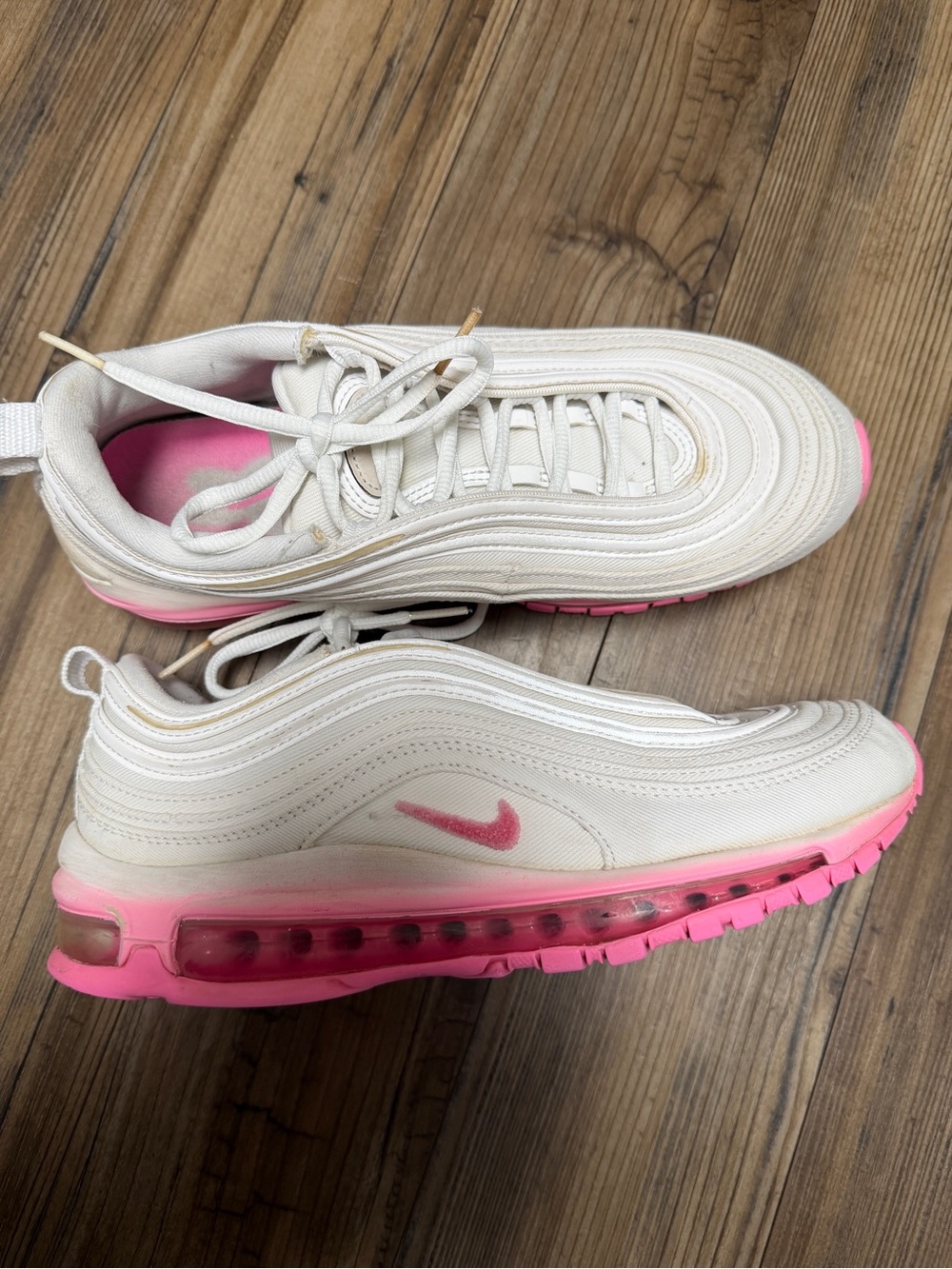Nike Women’s Air Max 97 Sneakers — white and Pink size 9.5